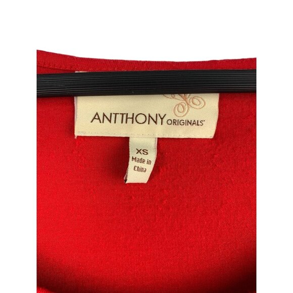 Anthony Originals Red Sleeveless Tank Top XS Rayon/Spandex - Picture 4 of 4